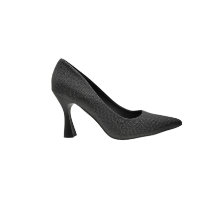 Black Kitten Block High Heel