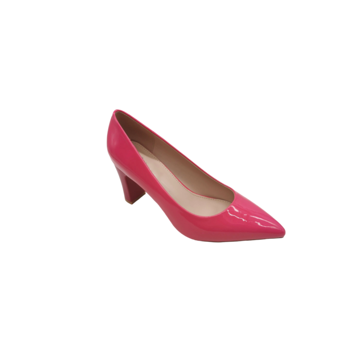 Plum Pink Fancy Thick Kitten Office Heel